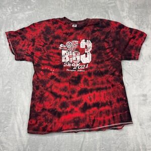 Colortone Shirt Mens‎ 2XL Red Black Tie Dye 5th Annual Big 3 Show 2024 Event Tee